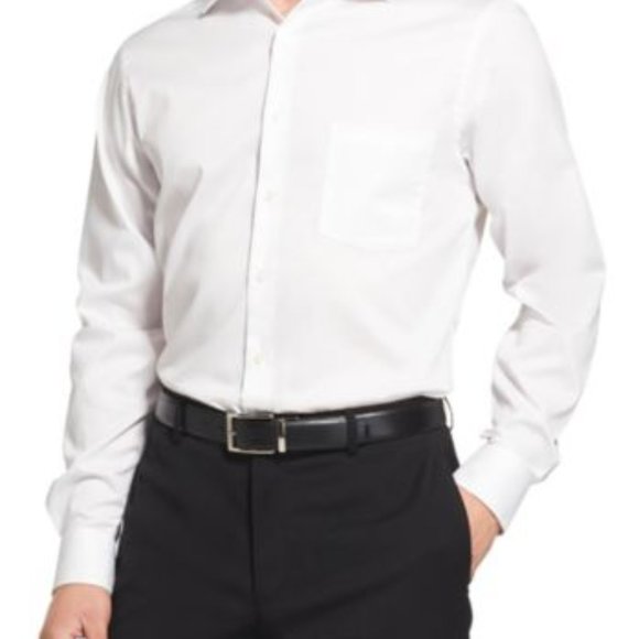Van Heusen White Tall Fit Stretch Flex Collar - Picture 2 of 4